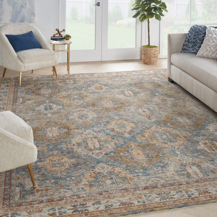 Nourison Sahar Blue SHR01 9 ft. X 13 ft. Rect. Rug