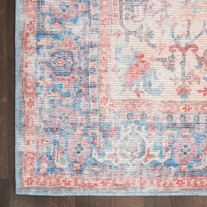Nicole Curtis Machine Washable Series 1 Area Rug SR104 Blue/Multi