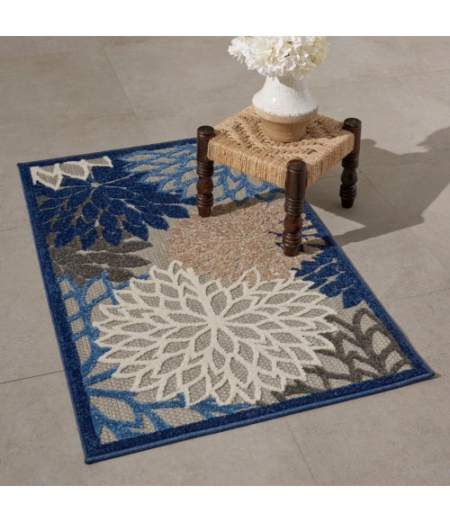 Nourison Aloha Area Rug ALH05-Blue/Multicolor