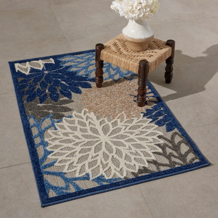 Nourison Aloha Area Rug ALH05-Blue/Multicolor