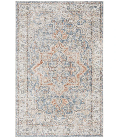 Nourison Astra Machine Washable Area Rug ASW12 Denim Multi