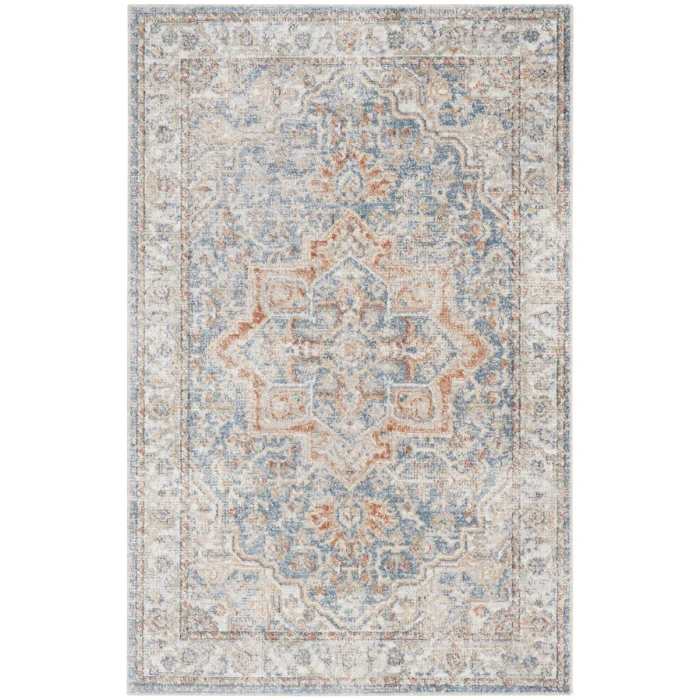 Nourison Astra Machine Washable Area Rug ASW12 Denim Multi