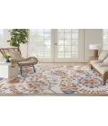 Nourison Aloha Ivory Blue ALH17 9 ft. X 12 ft. Rectangle Rug