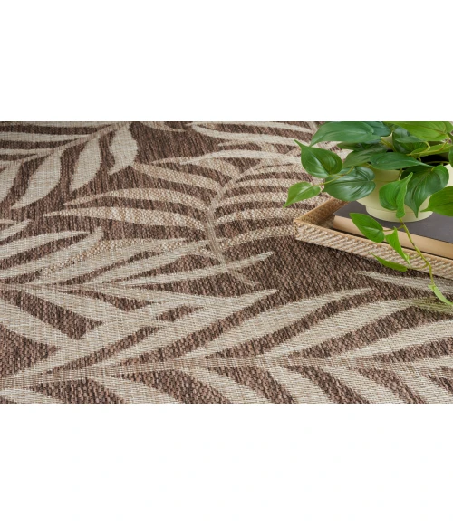 Nourison Garden Oasis Mocha GOA01 6 ft. X 9 ft. Rectangle Rug