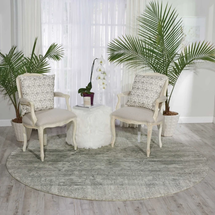 Nourison Twilight Round Area Rug TWI02 Ivory 8' Round