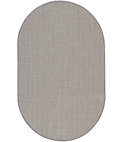 Nourison Home Courtyard COU01 Ivory Charcoal 5 ft. X 8 ft. Oval Area Rug