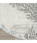 Nourison Seaside Ivory Grey Blue SDS04 5 ft. X Round Rug
