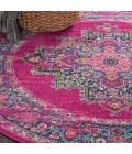 Nourison Passion Round Area Rug PSN03-Fuchsia