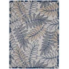 Nourison Home Aloha ALH18 Ivory/Navy 7 ft. 10 in. X 10 ft. 6 in. Area Rug