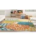 Nourison Aloha Turquoise Multicolor ALH05 3 ft. 6 in. X 5 ft. 6 in. Rectangle Rug