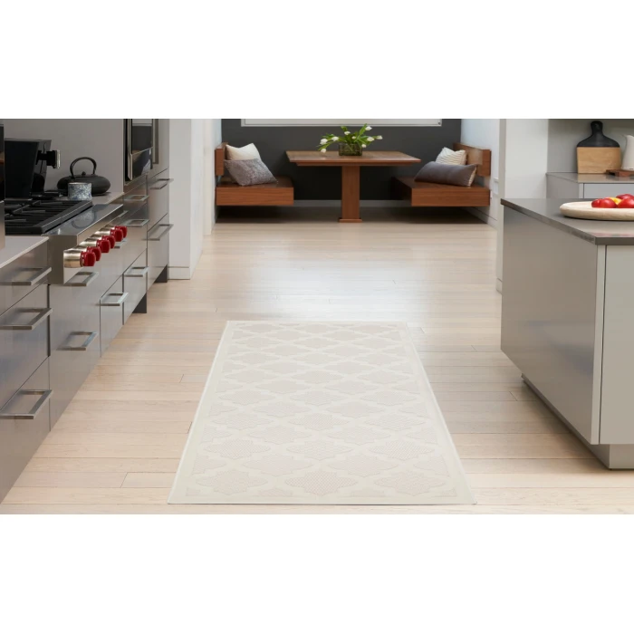 Nourison Easy Care Ivory White NES01 2 ft. X 6 ft. Rectangle Rug