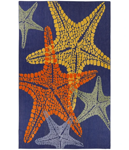 Nourison Aloha Blue Multicolor ALH28 9 ft. X 12 ft. Rectangle Rug
