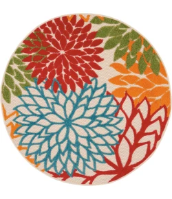 Nourison Home Aloha ALH05 Green 4 ft. Round Area Rug
