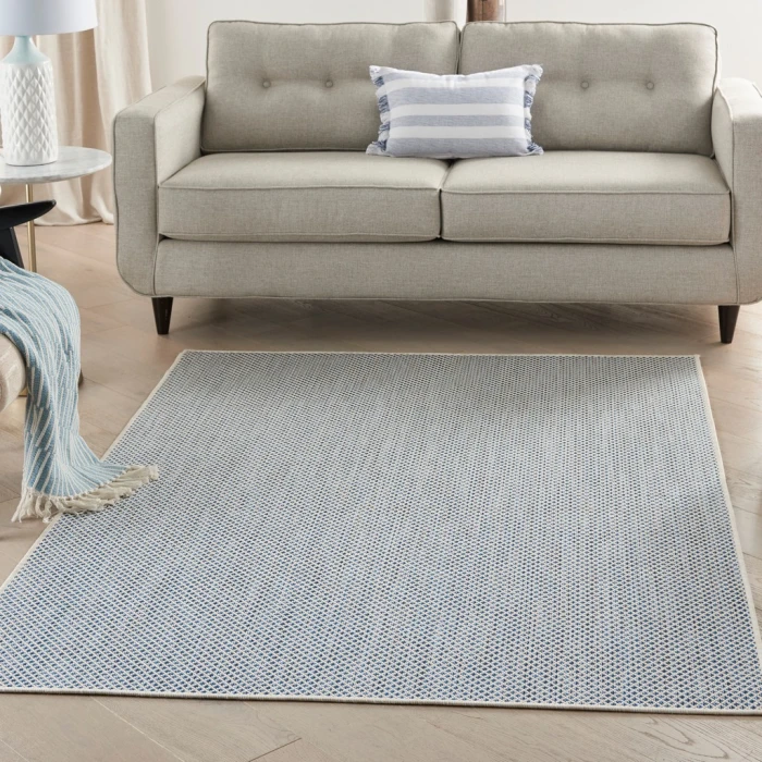 Nourison Courtyard Area Rug COU01-Ivory Blue