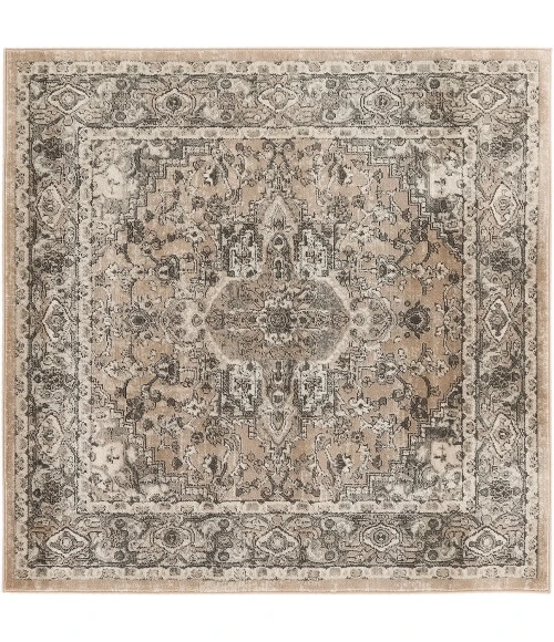 Nourison Quarry Beige Grey QUA05 4 ft. X Square Rug