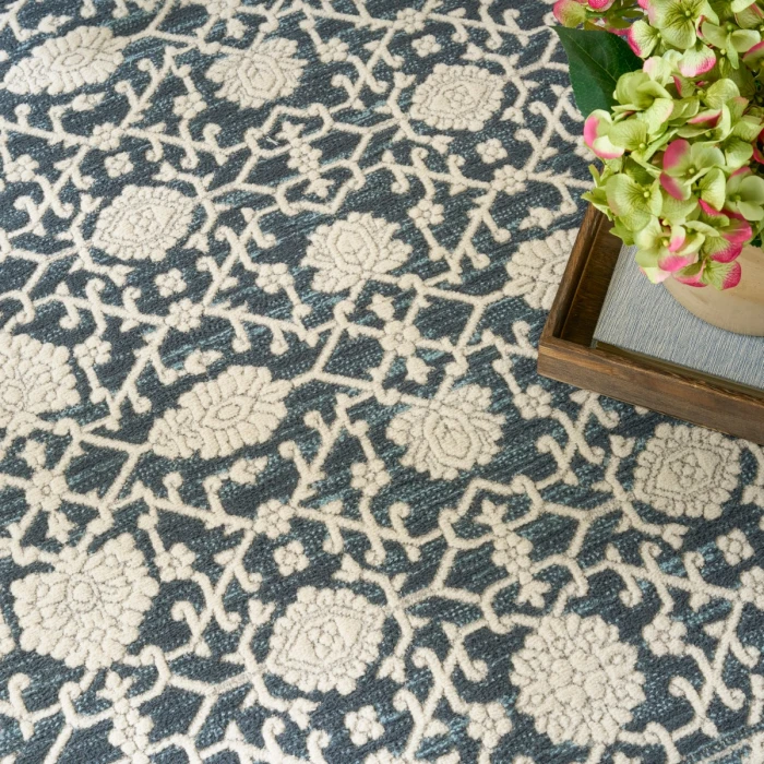 Nourison Grace Blue GCE01 5 ft. 3 in. X 7 ft. 3 in. Rect. Rug
