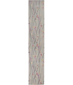 Nourison Home Grafix GRF15 Grey 2 ft. 3 in. X 12 ft. Area Rug