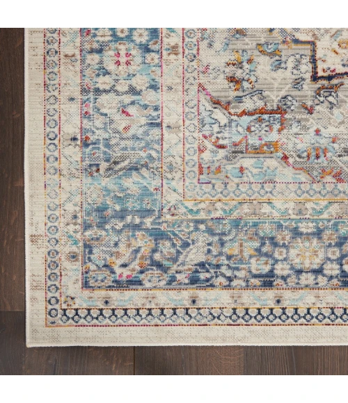 Nourison Vintage Kashan Area Rug VKA07-Ivory Blue
