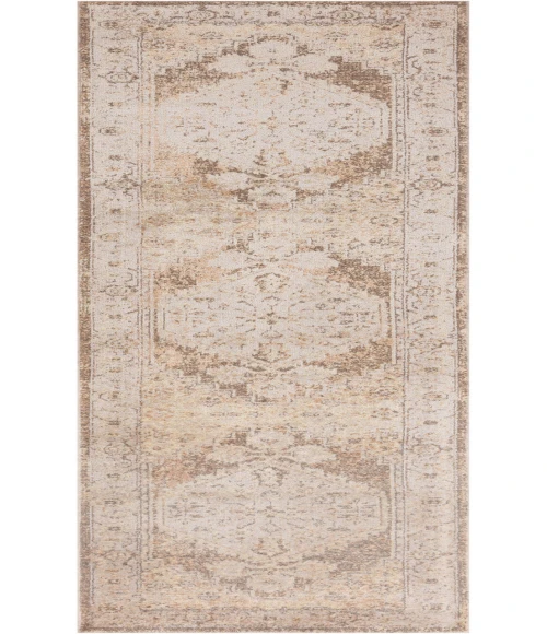 Nourison Astra Machine Washable Beige ASW11 2 ft. 2 in. X 10 ft. Rectangle Rug