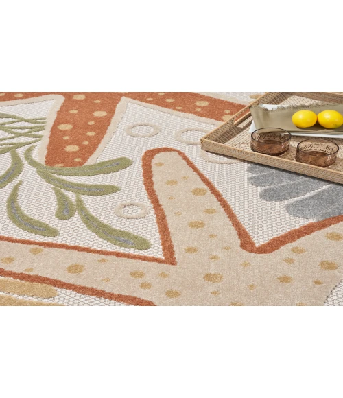 Nourison Aloha Ivory Multicolor ALH24 3 ft. 6 in. X 5 ft. 6 in. Rectangle Rug