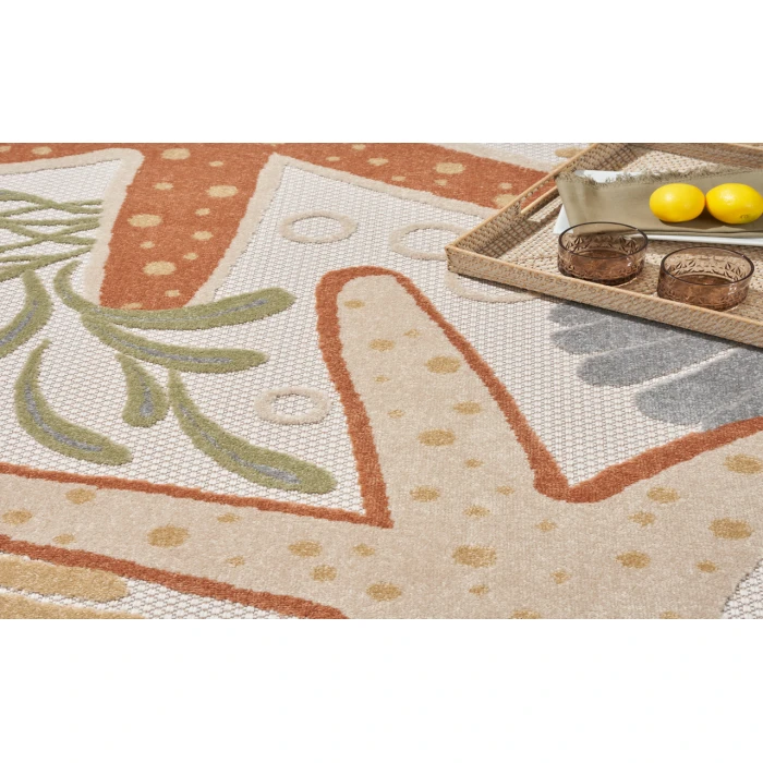 Nourison Aloha Ivory Multicolor ALH24 3 ft. 6 in. X 5 ft. 6 in. Rectangle Rug