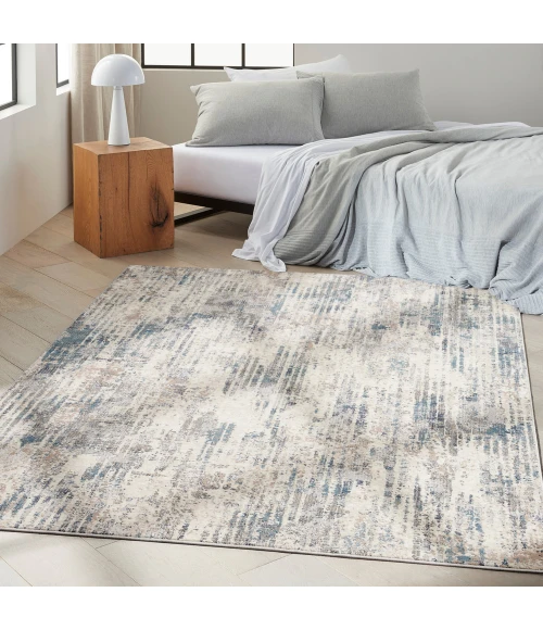 Calvin Klein Infinity Area Rug IFN04 Ivory Grey Blue