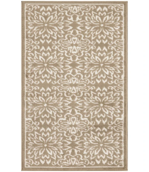 Nourison Jubilant Taupe JUB06 2 ft. X 4 ft. Rectangle Rug