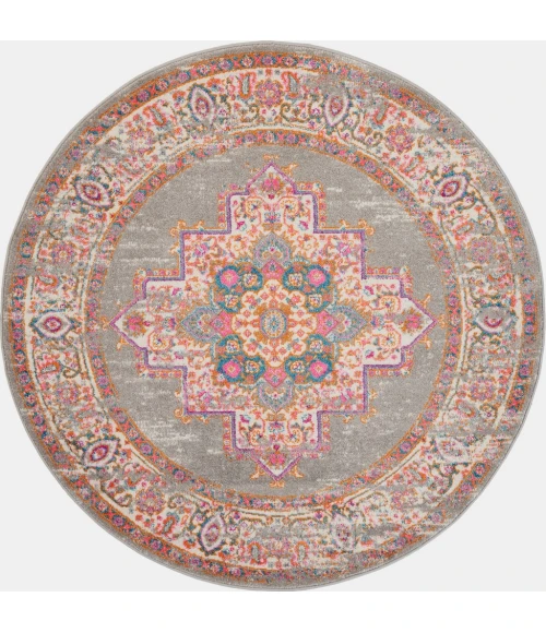 Nourison Passion Round Area Rug PSN03-Grey