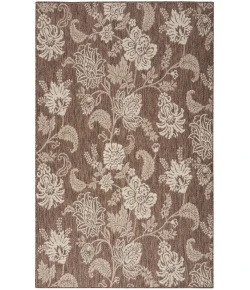 Nourison Home Garden Oasis GOA03 Mocha 6 ft. X 9 ft. Area Rug