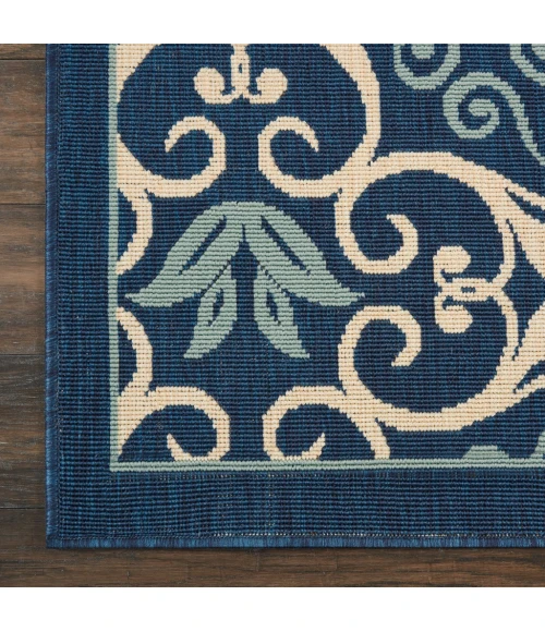 Nourison Caribbean Square Area Rug CRB02-Navy
