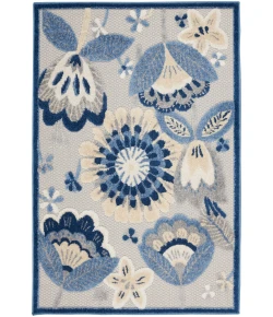 Nourison Home Aloha ALH25 Blue Grey 2 ft. 8 in. X 4 ft. Area Rug