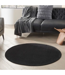 Nourison Home Nourison Essentials NRE01 Black 4 ft. Round Area Rug