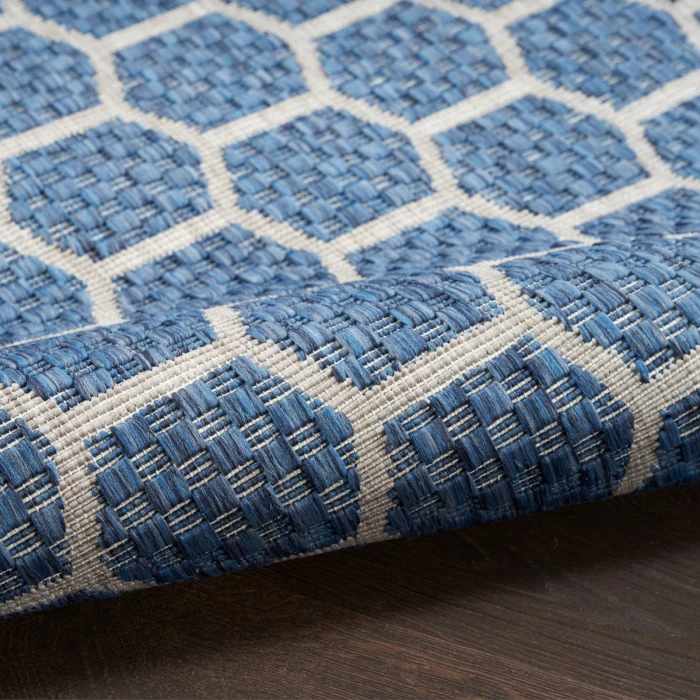 Nourison Twist Reversible Blue TWS01 6 ft. Rect. Rug