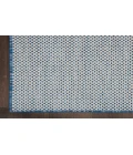 Nourison Courtyard Ivory Blue COU01 2 ft. 2 in. X 10 ft. Rectangle Rug