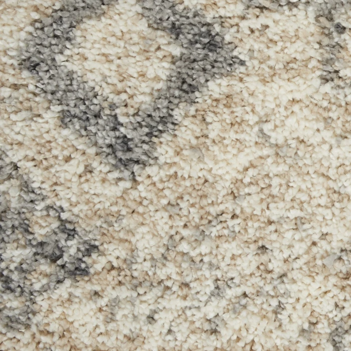Nourison Oslo Shag Ivory/Grey OSL02 4 ft. X 6 ft. Rect. Rug