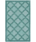 Nourison Easy Care Aqua/Teal NES01 2 ft. X 4 ft. Rectangle Rug