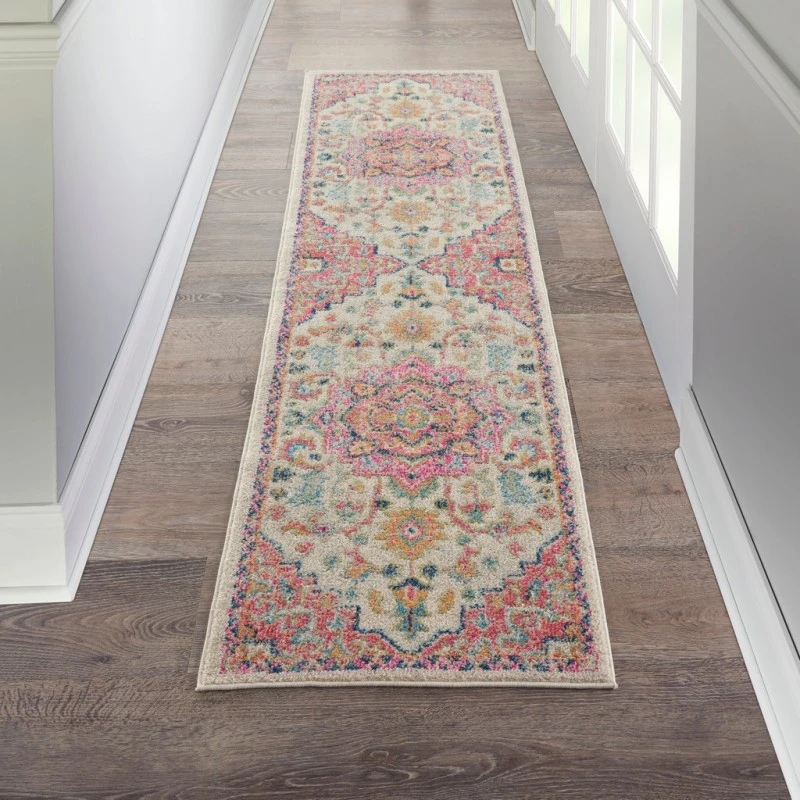 Nourison Passion Runner Area Rug PSN25-Ivory/Pink