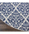 Nourison Grafix Round Area Rug GRF06-White/Blue