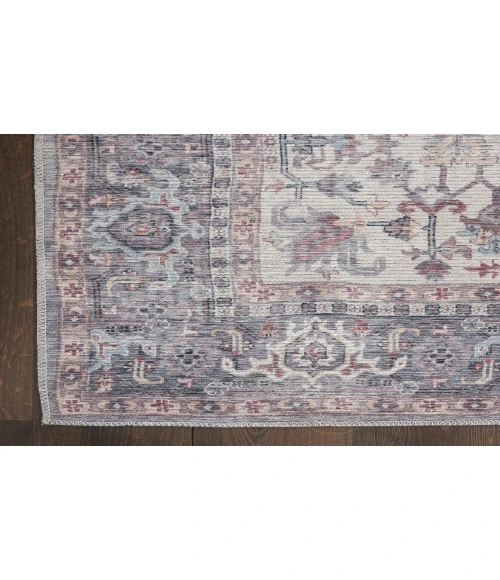 Nicole Curtis Machine Washable Series 1 Grey SR104 3 ft. X 5 ft. Rectangle Rug