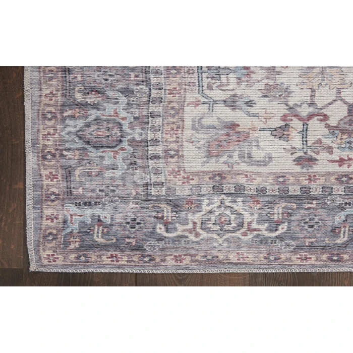 Nicole Curtis Machine Washable Series 1 Grey SR104 3 ft. X 5 ft. Rectangle Rug