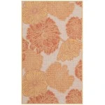 Nourison Home Garden Oasis GOA04 Coral 2 ft. X 4 ft. Area Rug