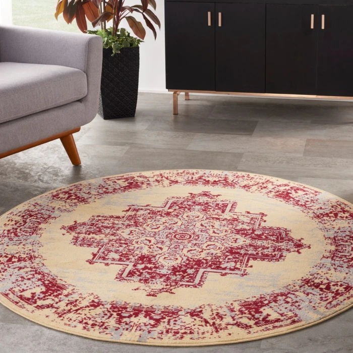 Nourison Grafix Area Rug GRF14-Cream/Red