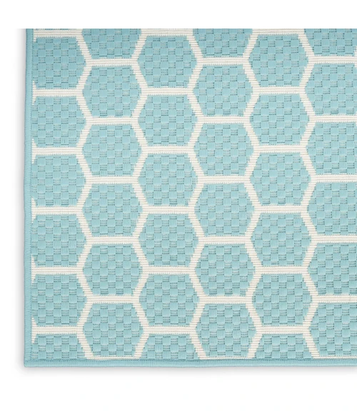 Nourison Twist Reversible Aqua TWS01 6 ft. Rect. Rug