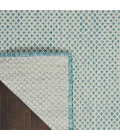 Nourison Courtyard Area Rug COU01 Ivory Aqua 3' x 5'