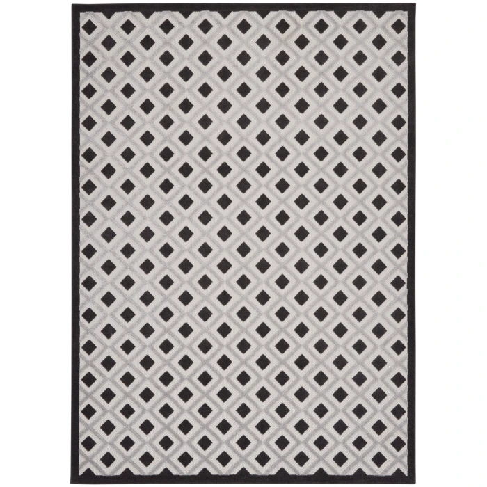 Nourison Aloha Area Rug ALH26 Black White 12' x 15'