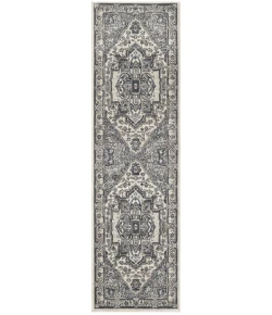 Nourison Home Quarry QUA18 Ivory Navy 2 ft. 2 in. X 10 ft. Area Rug