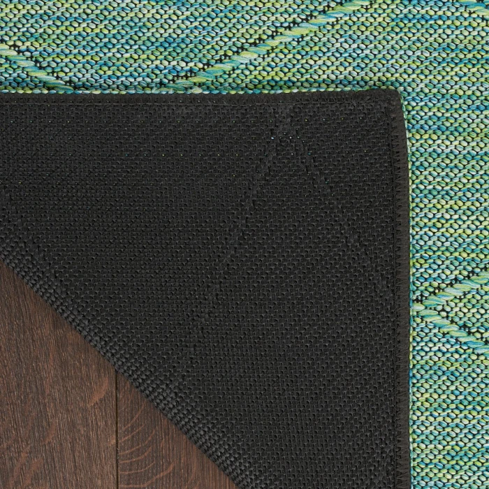Nourison Washable Solutions Blue/Green WSL01 7 ft. X 10 ft. Rect. Rug