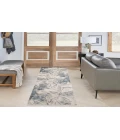 Nourison Astra Machine Washable Silver Blue ASW14 2 ft. 2 in. X 8 ft. Rectangle Rug