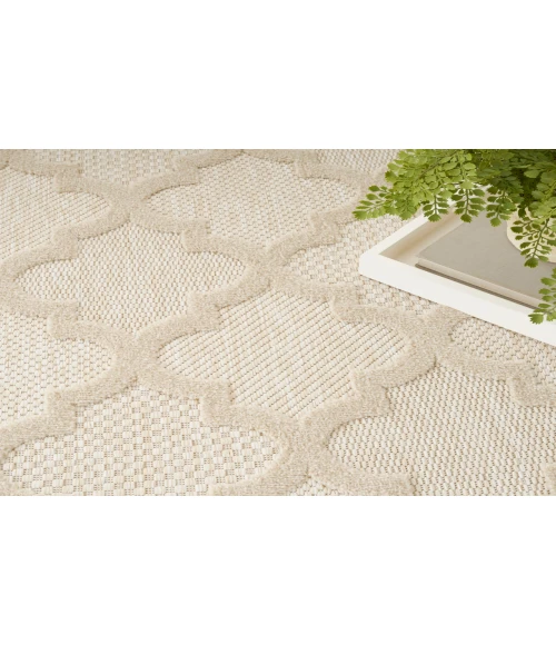 Nourison Easy Care Cream NES01 5 ft. X 7 ft. Rectangle Rug