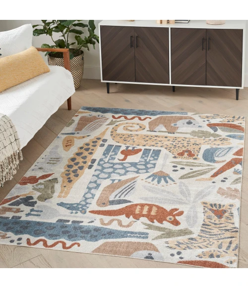 Nourison Astra Machine Washable Area Rug ASW01 Ivory